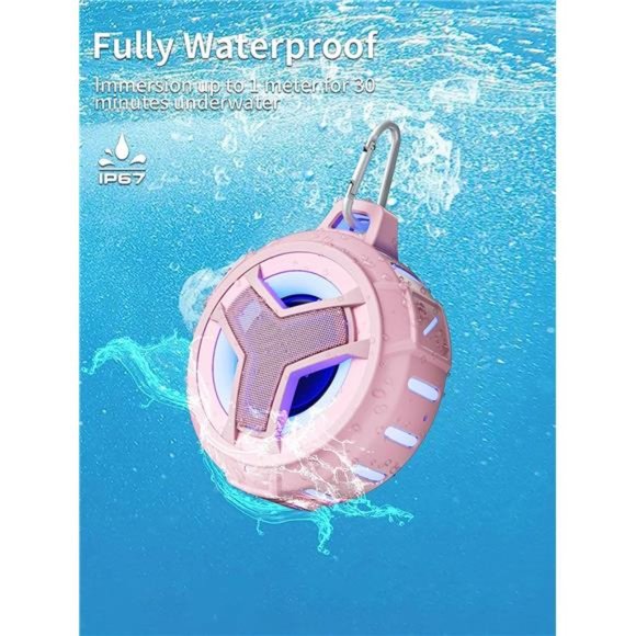 Bluetooth Shower Speaker, IPX7 Waterproof Portable Wireless Small Speakers - Picture 5 of 5